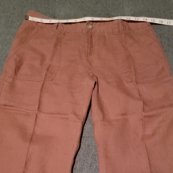 Victorias Secret London Jean Linen Pant - Patcholi Rose Sz 2 - Picture 3 of 10